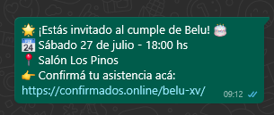 como enviar invitacion por whatsapp